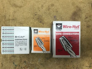 Lot Of 335 Wire Connecters/Nuts, 100-73B, 100-76B, 35-B4, Ideal And Buchanan - Picture 1 of 7