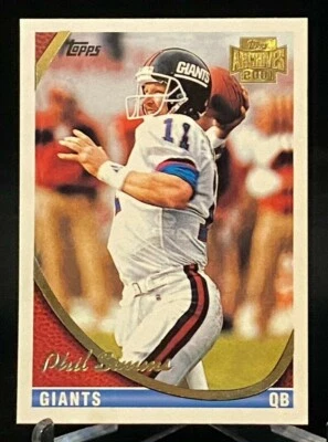 2001 Topps Archives 1994 Reprint #143 Phil Simms New York Giants - Image 1 of 2