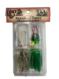 LOST LOOT Angeln Soft Bait & Big Eye Haken Angelköder Hergestellt in den USA 11 Stück alter Lagerbestand - Bild 1 von 7