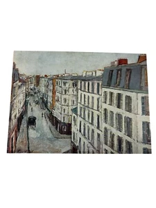 Vintage Maurice Utrillo Art Print Rue De La Jonquiere Unframed 10.25" X 7.5" - Picture 1 of 7