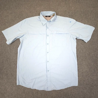 Wrangler Shirt Mens MEDIUM Blue lightweight Button Up outdoor Pockets Size M - Image 1 of 4