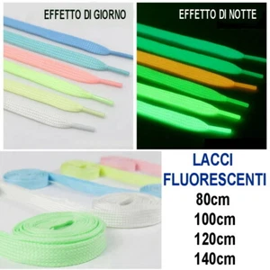 PAIO LACCI SCARPE FLUO FLUORESCENTI 80cm 100cm 120cm 140cm STRINGHE VERDE GIALLO - Foto 1 di 7