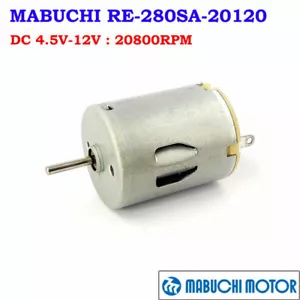 MABUCHI RC-280SA-20120 DC5V~12V 20800RPM High Speed 24mm Round Spindle Motor Toy - Picture 1 of 8