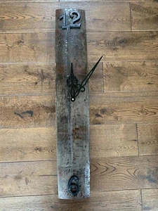 Solid Oak Barrel Stave Clock - Picture 1 of 1