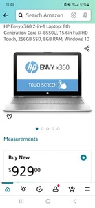 HP Envy x360 2-in-1 Core i7 8TH GEN 15.6in TOUCHSCREEN 16GB RAM 1TB SSD WARRANTY - Picture 1 of 1