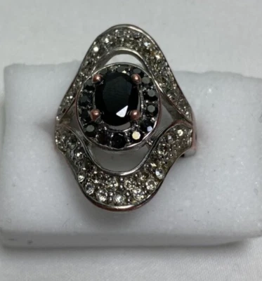 Ring Art Deco Style Cocktail Statement Ring Estate Stamped Unknown Mark - Image 1 of 4