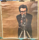 Affiche promotionnelle modèle Elvis Costello cette année originale 42 pouces x 44 pouces énorme rare