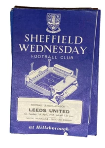 SHEFFIELD WEDNESDAY V LEEDS UNITED - DIVISION ONE - 1/4/1969 - Picture 1 of 1