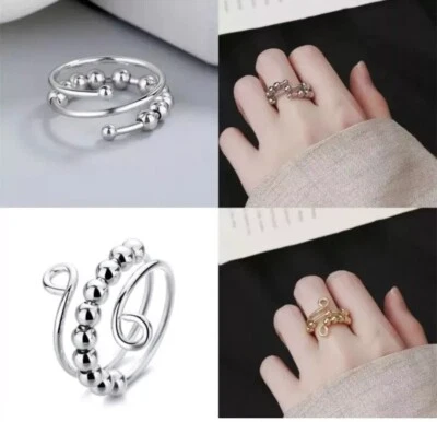 Anel anti-ansiedade To My Daughter anel inquietação com contas giratórias para meninas Reino Unido NOVO - Imagem 1 de 3