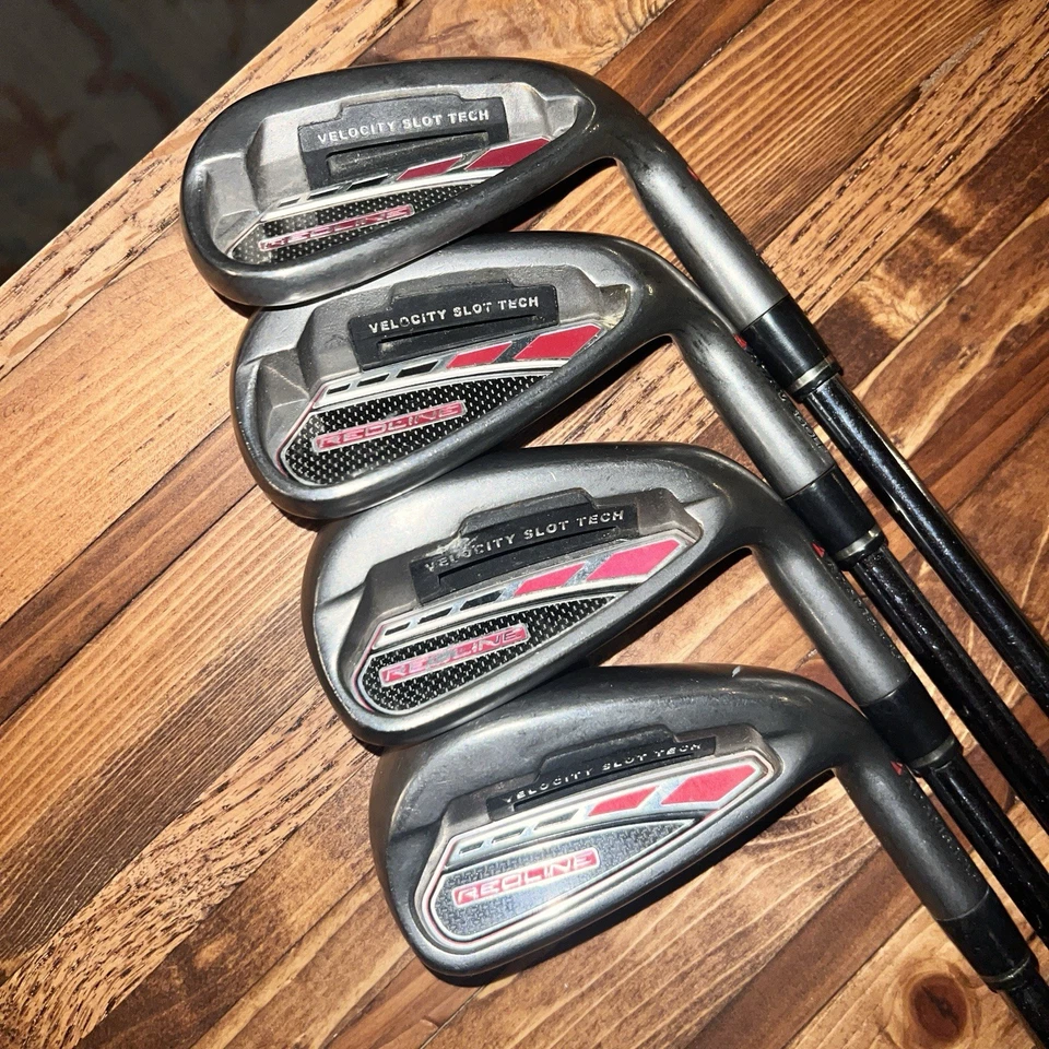 Hierros Adams Golf Redline 5, 7, 8, 9 - Eje de acero rígido flexible - Empuñaduras originales Foto 1 de 4