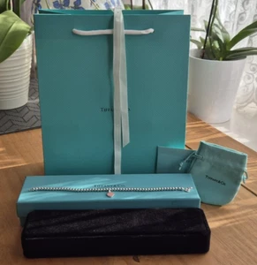 Authentic Tiffany & Co 21cm Bracelet – Pink Heart – Excellent Condition - Picture 1 of 10