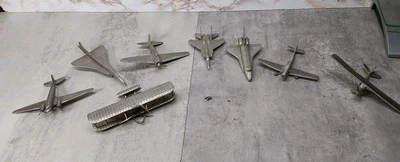 Danbury Mint Collectible Vintage Pewter Aircraft Lot Of 8 (Damaged) - Image 1 of 4