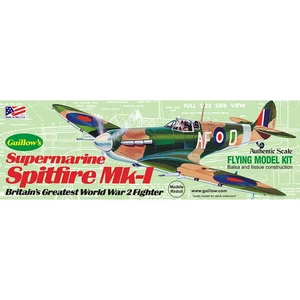 Guillow’s Supermarine Spitfire Mk-1 Britain WWII Fighter Balsa Modellbausatz Nr. 504 - Bild 1 von 1