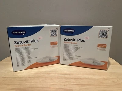 2 Box Zetuvit Plus Silicone Border Super Absorbent Dressing 19 Total (1 Missing) - Image 1 of 4