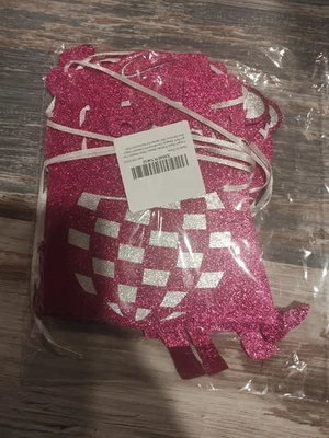 Banner vaquera feliz cumpleaños rosa brillo Foto 1 de 4