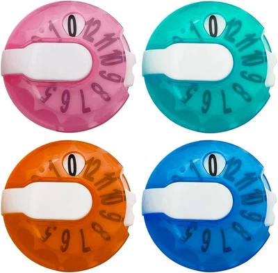 Contador de puntajes de golf compacto juego de 4 mini golpes multicolores Foto 1 de 4