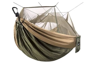 Sunyear Camping Hängematte, tragbare Einzelhängematte mit Netz KOSTENLOSER VERSAND - Bild 1 von 2