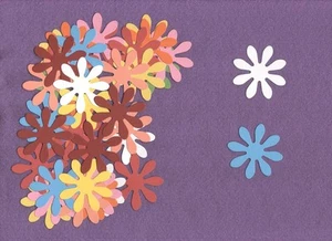 Tarjetas de álbum de recortes de flores MARGARITA 2 troquelados - Imagen 1 de 1