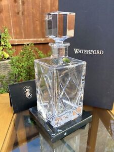 Waterford Crystal Short Stories Olann Cut 26.4cm Square Decanter & Coaster Boxed