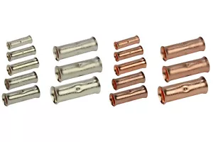 TEMCo Butt Splice Connector Bare Copper or Tin-Plated Uninsulated 6 to 4/0 AWG - Picture 1 of 16