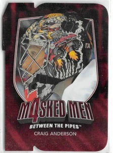 2011-12 Between The Pipes Masked Men IV Rubí Troquelado #MM01 Craig Anderson - Imagen 1 de 2