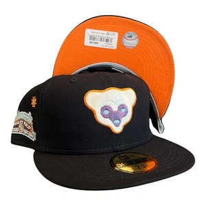 New Era Chicago Cubs 59FIFTY Fitted Hat Navy Super Bloom 100 Year Patch 7 3/4 - Picture 1 of 9