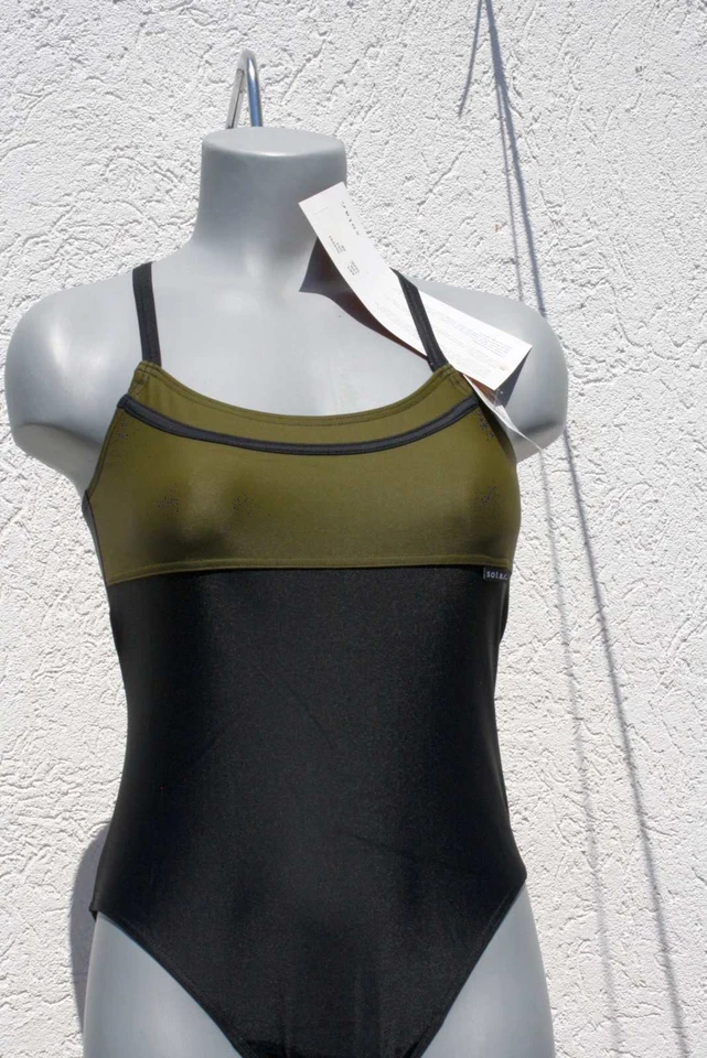 Saison-2023/24 704241-051 Solar Badeanzug mit Trägern tiefer Rücken Kreuz in 38 - Bild 1 von 4