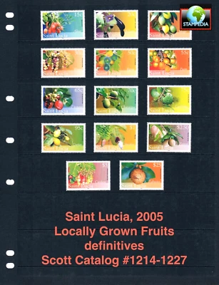$31,70 Scott значение - 2005 ST LUCIA фрукты определенные Карибский CV MNH NH UMM - Изображение 1 из 4