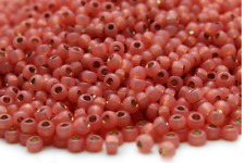 Miyuki Round Rocailles 6/0 Silver Lined Salmon Pink Seed Beads RR-642