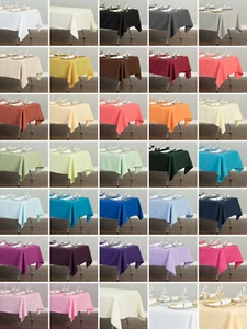 LinenTablecloth 60 x 102 in Rectangular Polyester Tablecloth Wedding Event Party - Picture 1 of 73