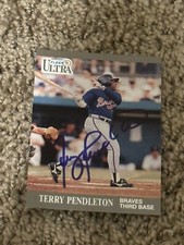 1991 Fleer Ultra Auto Terry Pendleton Braves