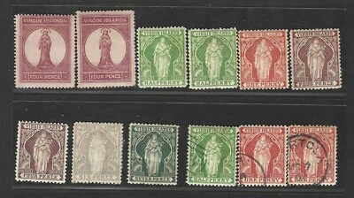 VIRGIN ISLANDS 1867-1899 NINE MINT 3 USED INCLUDES S.G. 15-16 - Image 1 of 2