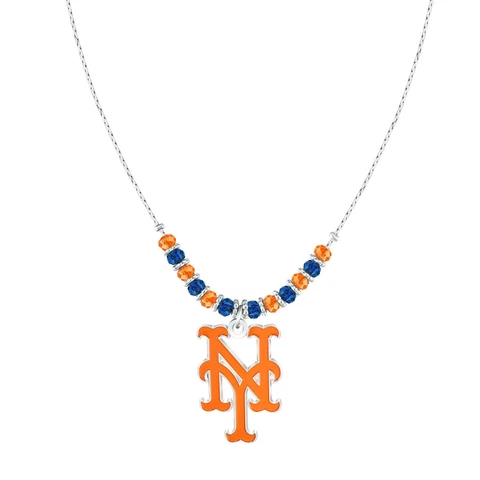New York Mets Beaded Cobra Chain Necklace Cover