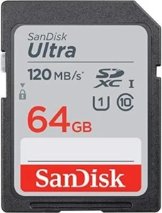SanDisk Ultra 64GB SDXC Memory Card, Up to 120 MB/s, Class 10, UHS-I, V10 - Picture 1 of 10
