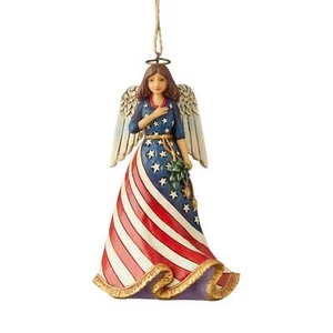 Jim Shore Patriotic Angel Ornament 6004317 Christmas NEW USA 4th of July - Picture 1 of 2