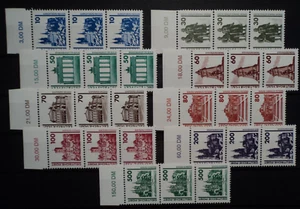 DN DDR (1990) 3344-3352 postfrisch, komplett als 3-er vom Oberrand  ... MW: 48.- - Bild 1 von 1