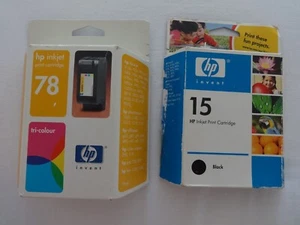 HP 15 Black and HP 78 Colour Ink Cartridge - Picture 1 of 5