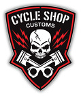 Motorcycle Emblem Cycle Shop Car Bumper Sticker Decal
