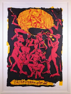 Jörg Immendorff "Orchesterhauptprobe" handsigniertes Künstlerexemplar - Bild 1 von 4