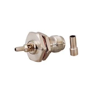 10pcs TNC female nut bulkhead O-ring Crimp RG316 RG174 RG178 cable RF connector - Zdjęcie 1 z 4