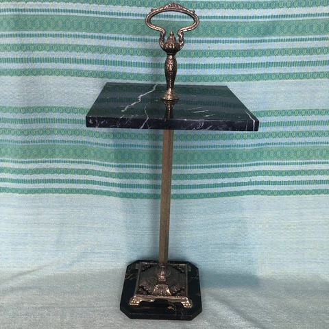 Hollywood Regency Black Marble Brass 12x12” Cocktail Table PICK UP ONLY Cover