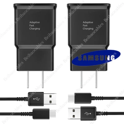 PACOTE COM 2 adaptadores carregador rápido tipo C com cabo de carregamento de telefone para Samsung Android - Imagem 1 de 4