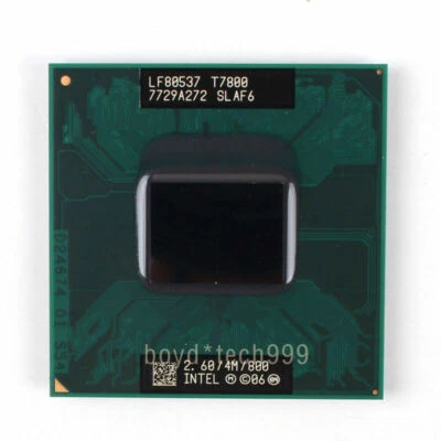 INTEL CORE 2 DUO T7800 PROCESSOR 2.6GHZ/2M/800MHZ（SLAF6）Socket P CPU - Image 1 of 2