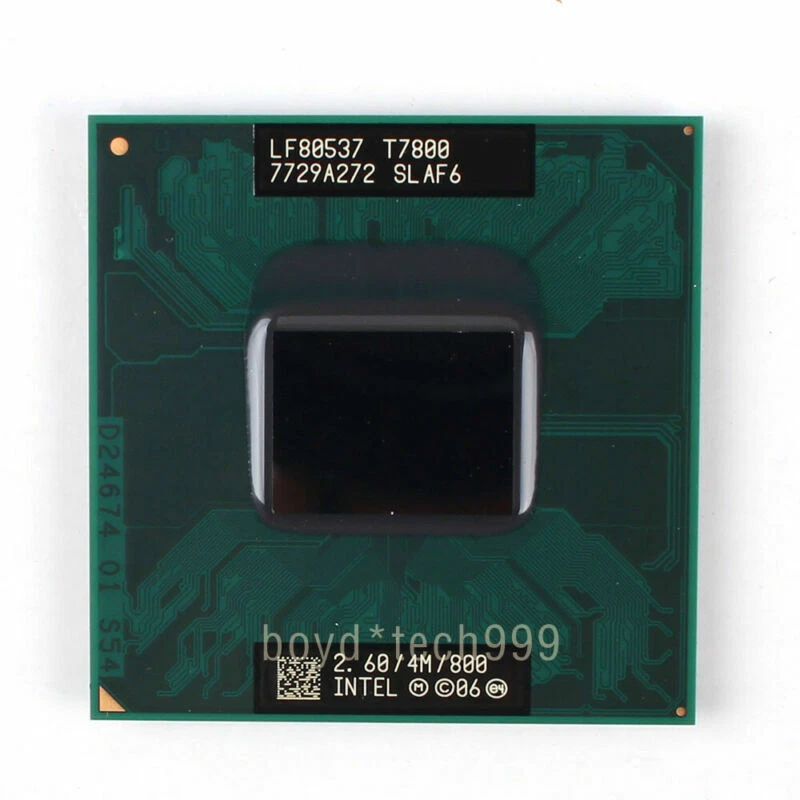 INTEL CORE 2 DUO T7800 PROCESSOR 2.6GHZ/2M/800MHZ（SLAF6）Socket P CPU - Image 1 of 1