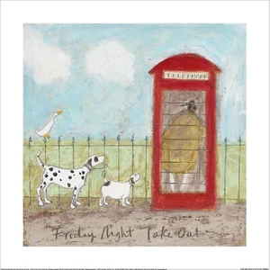 Sam Toft - Friday Night Take Out - Official 40 x 40cm Fine Art Print PPR55325 - Picture 1 of 1