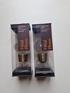 John Lewis Antik Messing 19 mm Durchmesser Vierkant Ende x 2 - Bild 1 von 4