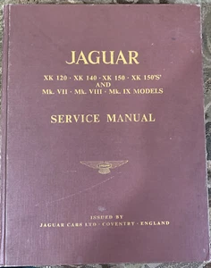 Jaguar XK 120 140 150 hard bound service manual - Photo 1 sur 12