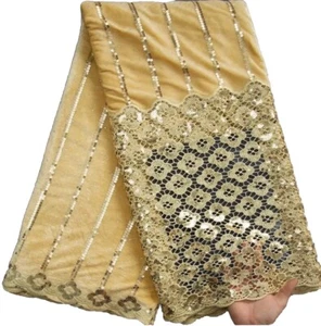 "Luxury 5 Yards Lace Fabric - Perfect for Dresses, Weddings, & Crafts!" - Picture 1 of 19