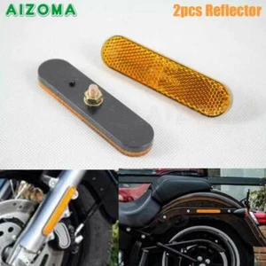 2pcs ECE / SAE Front Fork Leg Reflectors Bolt On Universal For Motorcycle Bike - Picture 1 of 7