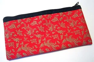 Valigetta/borsa morbida piatta piatta con cerniera - articolo museo - rosso - Foto 1 di 2